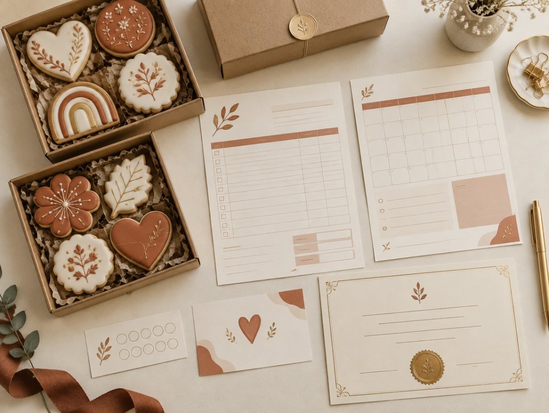 Geschenkboxen, Bestellblatt, Karten und Zertifikat